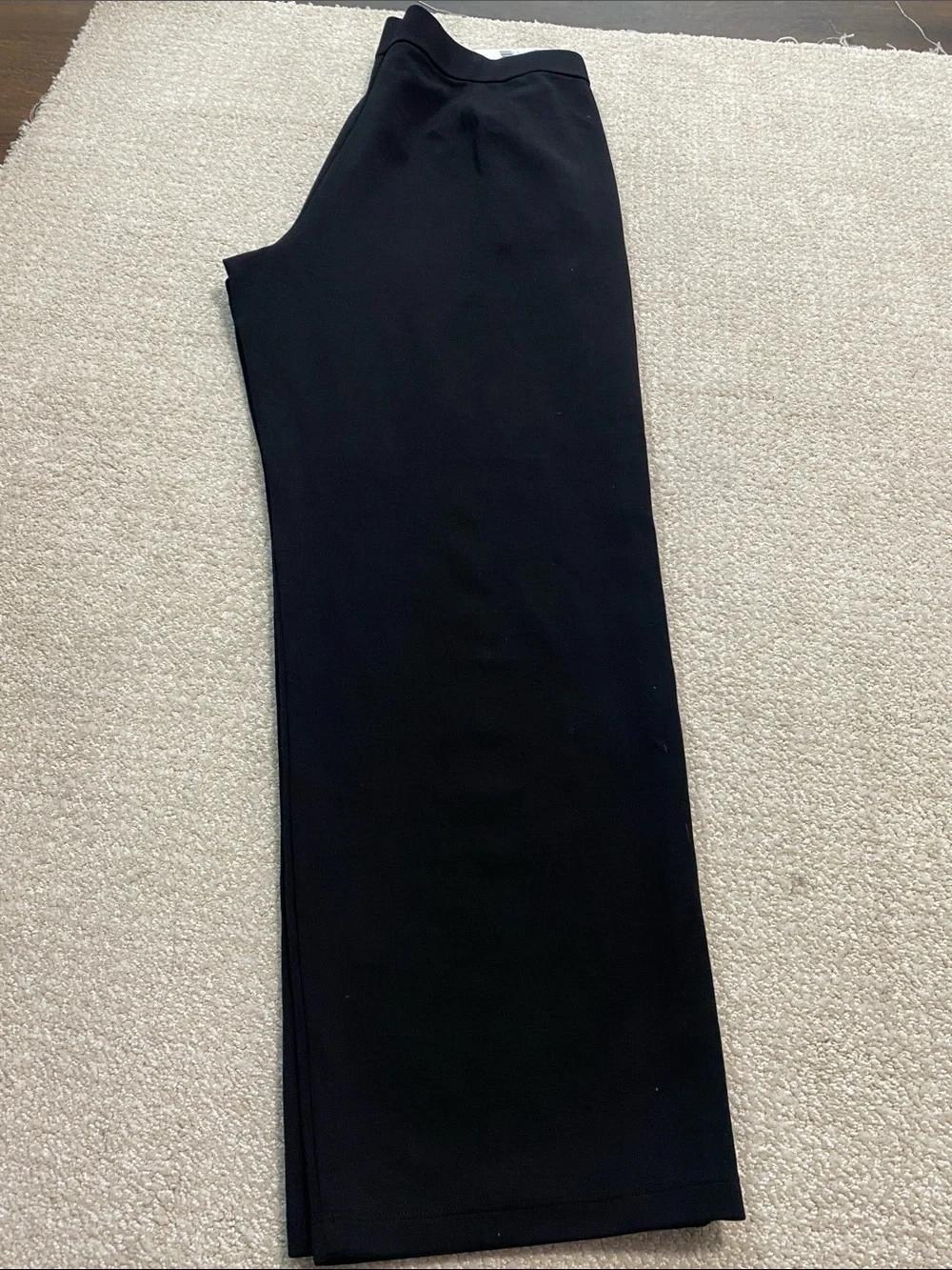 Eileen Fisher Black Wide-Leg Trousers with pockets on both sides Size XL